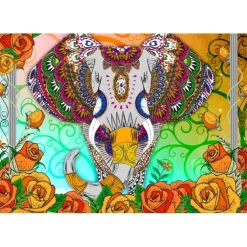 Puzzle Colorful Elephant