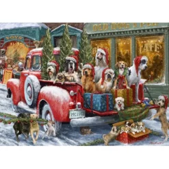 Puzzle Dogs on Truck