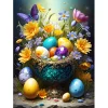 Puzzle Easter Eggs and Flowers