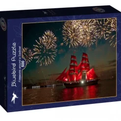Puzzle Fireworks around a Sailboat