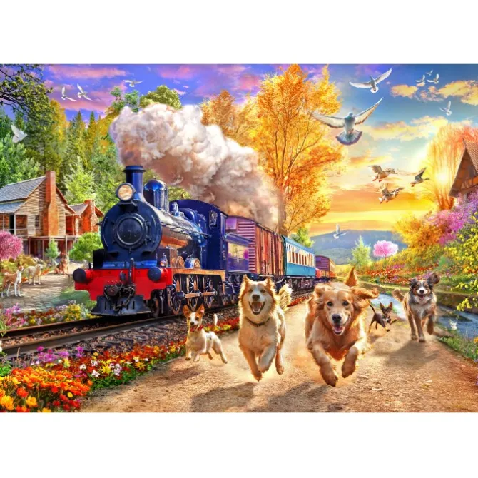 Puzzle Following the Train