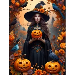 Puzzle Halloween Witch