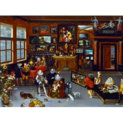Puzzle Hieronymus Francken Iicirca - The Archdukes Albert and Isabella Visiting a Collector's Cabinet, 1623