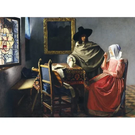 Puzzle Johannes Vermeer - The Glass of Wine, 1661