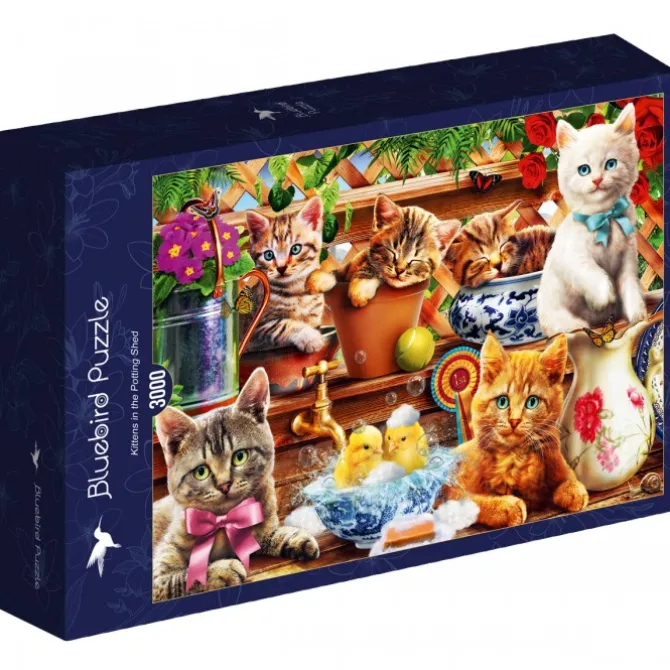 Puzzle Kittens in the Potting Shed