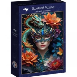 Puzzle Lady with a Dragon