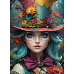 Puzzle Lady with a Hat