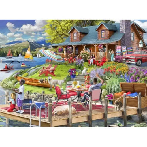 Puzzle Lake View Cabin Mountain Time