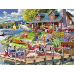 Puzzle Lake View Cabin Mountain Time