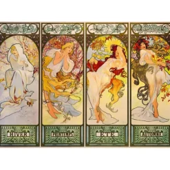 Puzzle Mucha - Four Seasons, 1900