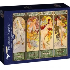 Puzzle Mucha - Four Seasons, 1900