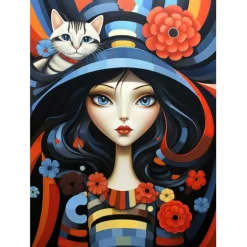 Puzzle Portrait Women And Animals