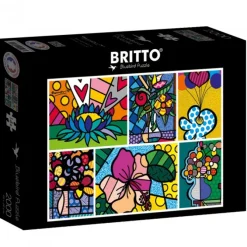 Puzzle Romero Britto - Collage: Flowers