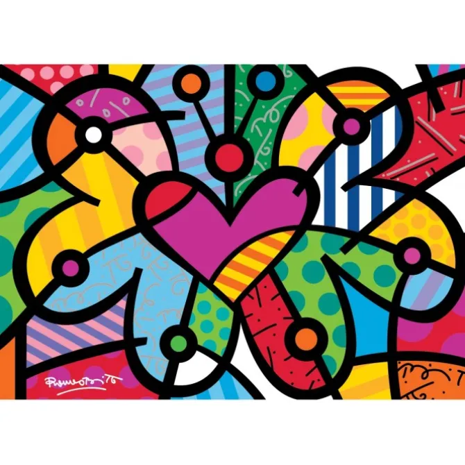 Puzzle Romero Britto - Heart butterfly