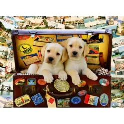 Puzzle Two Travel Puppies