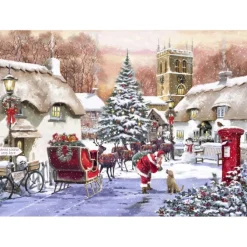 Puzzle Village and Santa